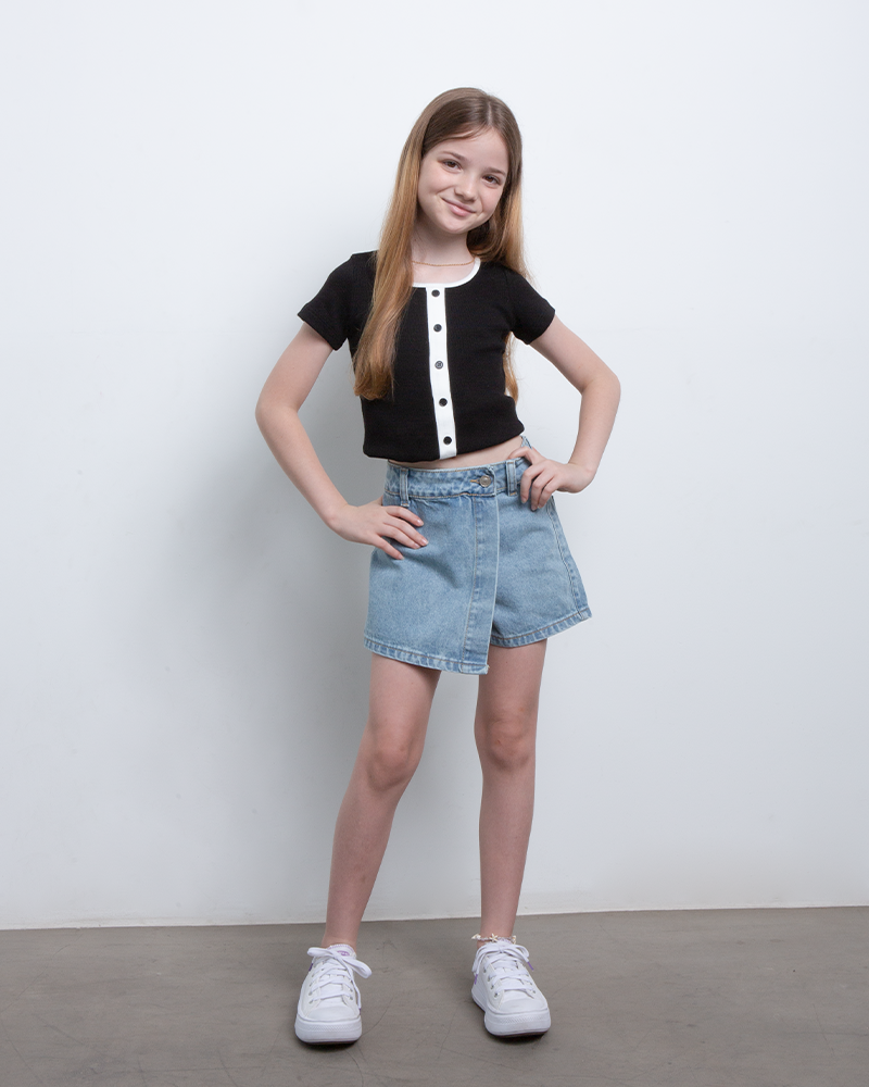 Falda Jean Short Falda Mezclilla Falda Short Jean Mila – Evanic