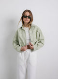 CASACA DENIM COLOR - VERDE