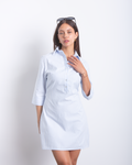 VESTIDO RAYAS Y BOTON MIA